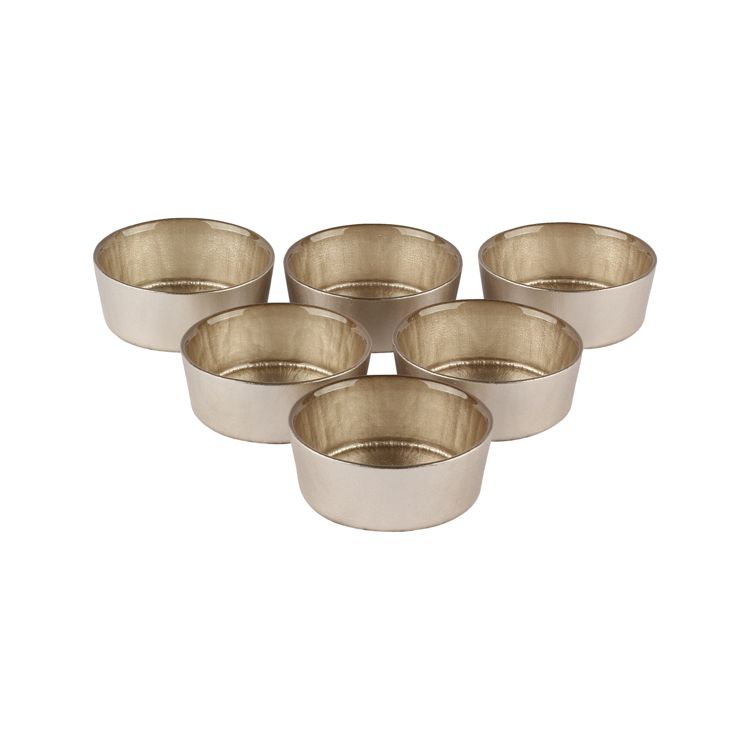 Bricard Rexy kommen/schalen | 6 stuks | 9 cm | champagne