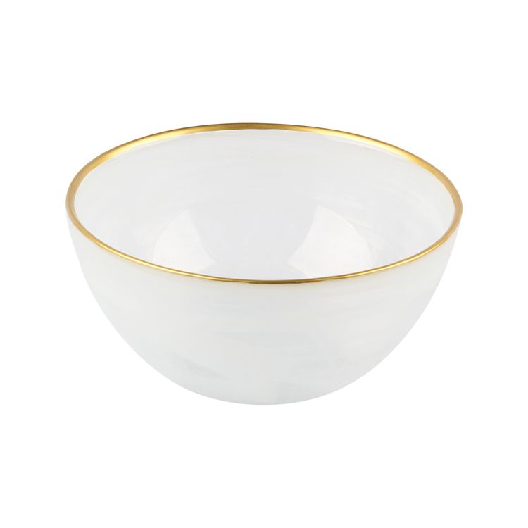 Bricard Istanbul soep kom/schaal | 15 cm wit-goud