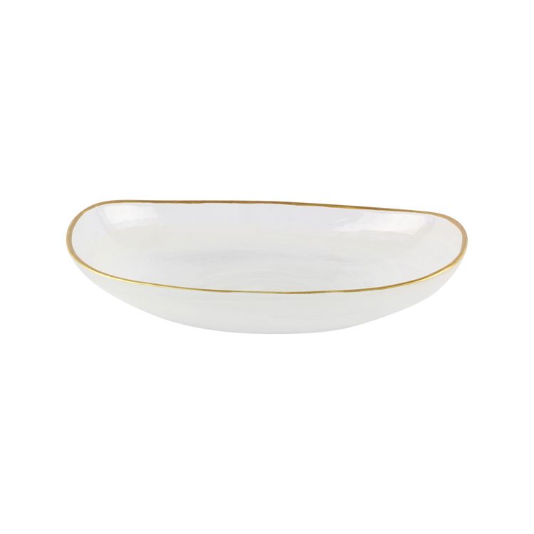 Bricard Istanbul schaal | medium 20 cm – wit-goud