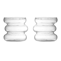 Wave twist glazen beker | 2 stuks | 450 ml