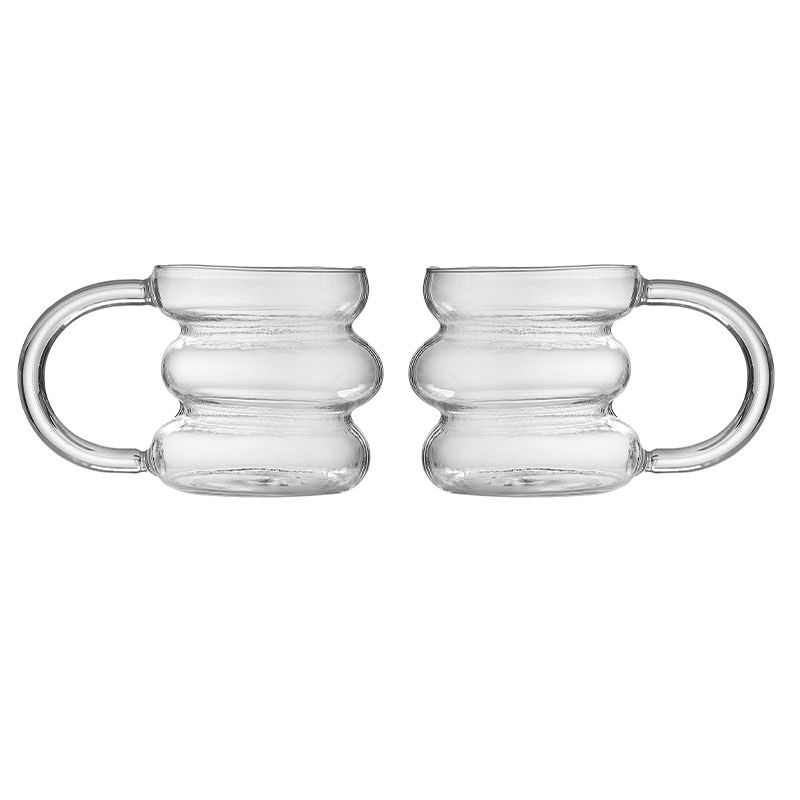 Wave twist glazen mok | 2 stuks | 450 ml