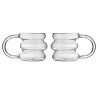 Wave twist glazen mok | 2 stuks | 450 ml