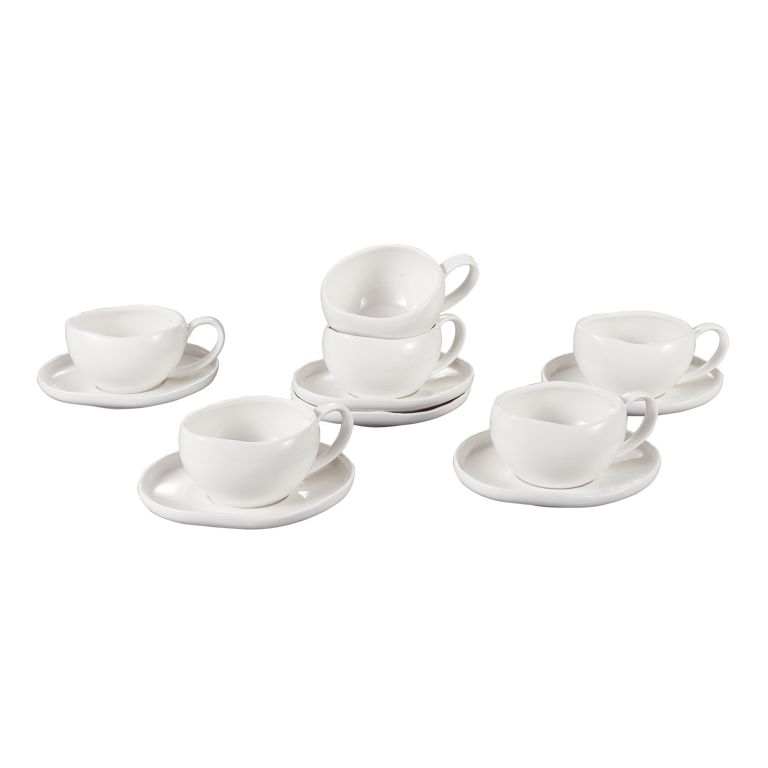 Bricard Barles espressokopjes set | 12-delig | wit