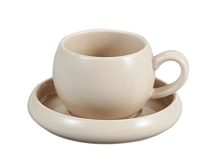 Bricard Bondy koffiekopjes | Beige | 4-delig voor 2 personen