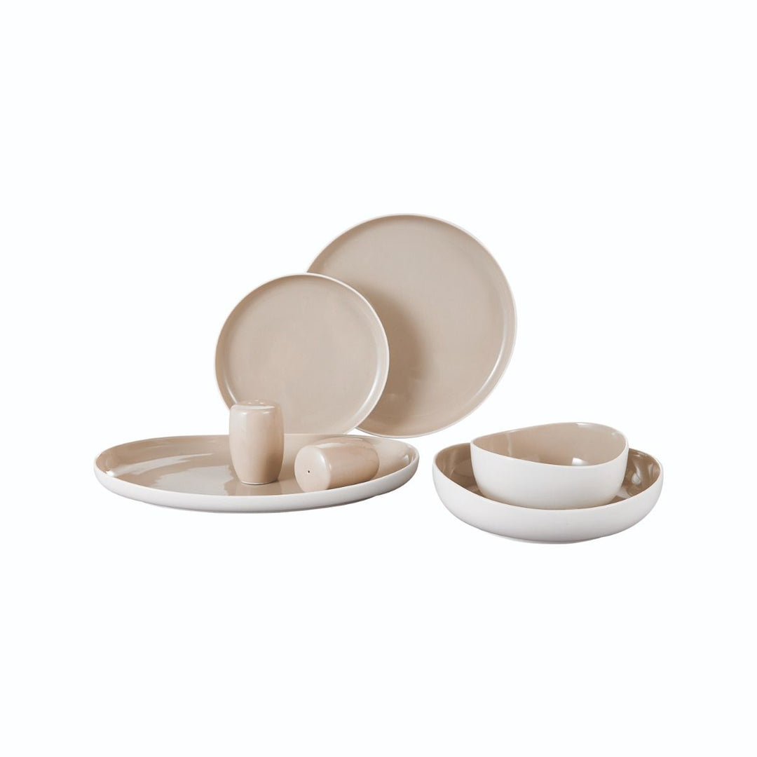 Bricard Colmar serviesset 27-delig | wit-taupe