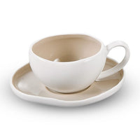 Bricard Barles espressokopjes beige-wit | 12-delige set | 125 ml