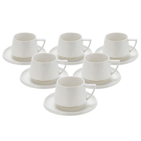 Bricard Bellon Espressoset 12-delig | Wit Reliëf