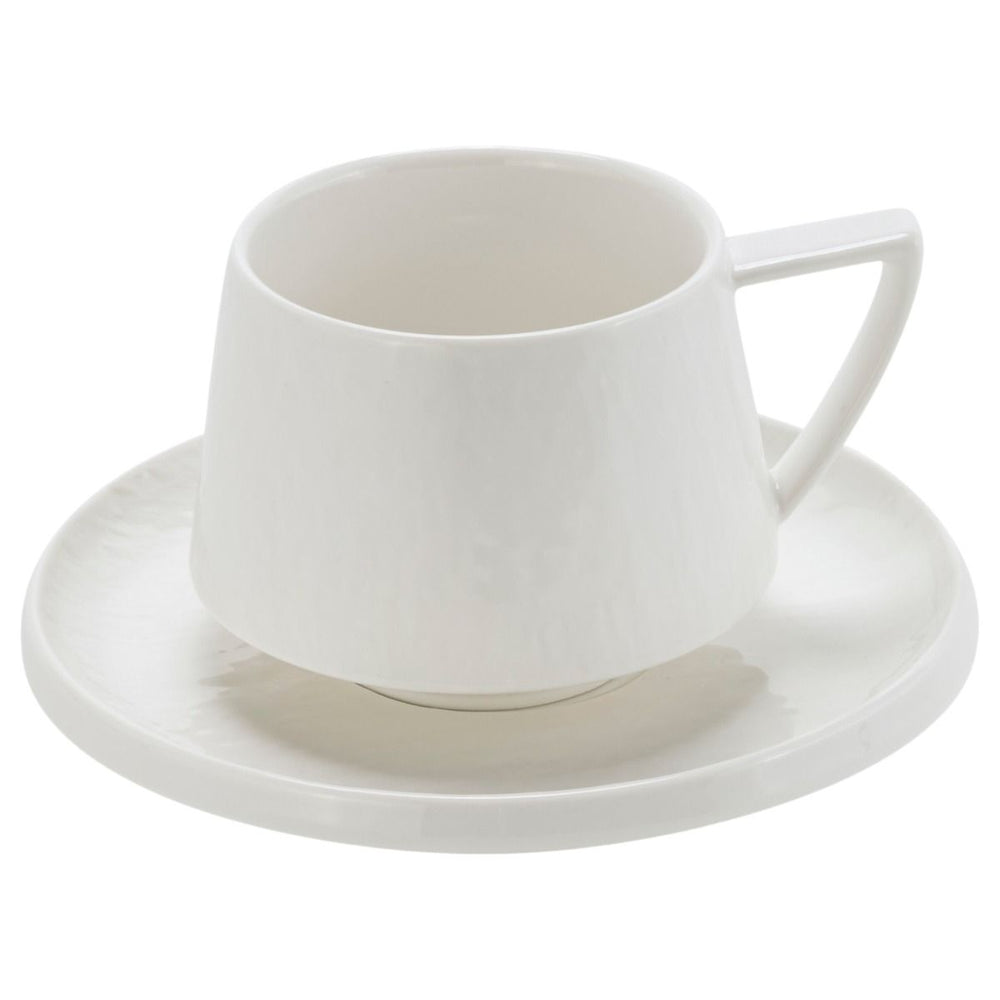 Bricard Bellon Koffieset 12-delig | Wit Reliëf