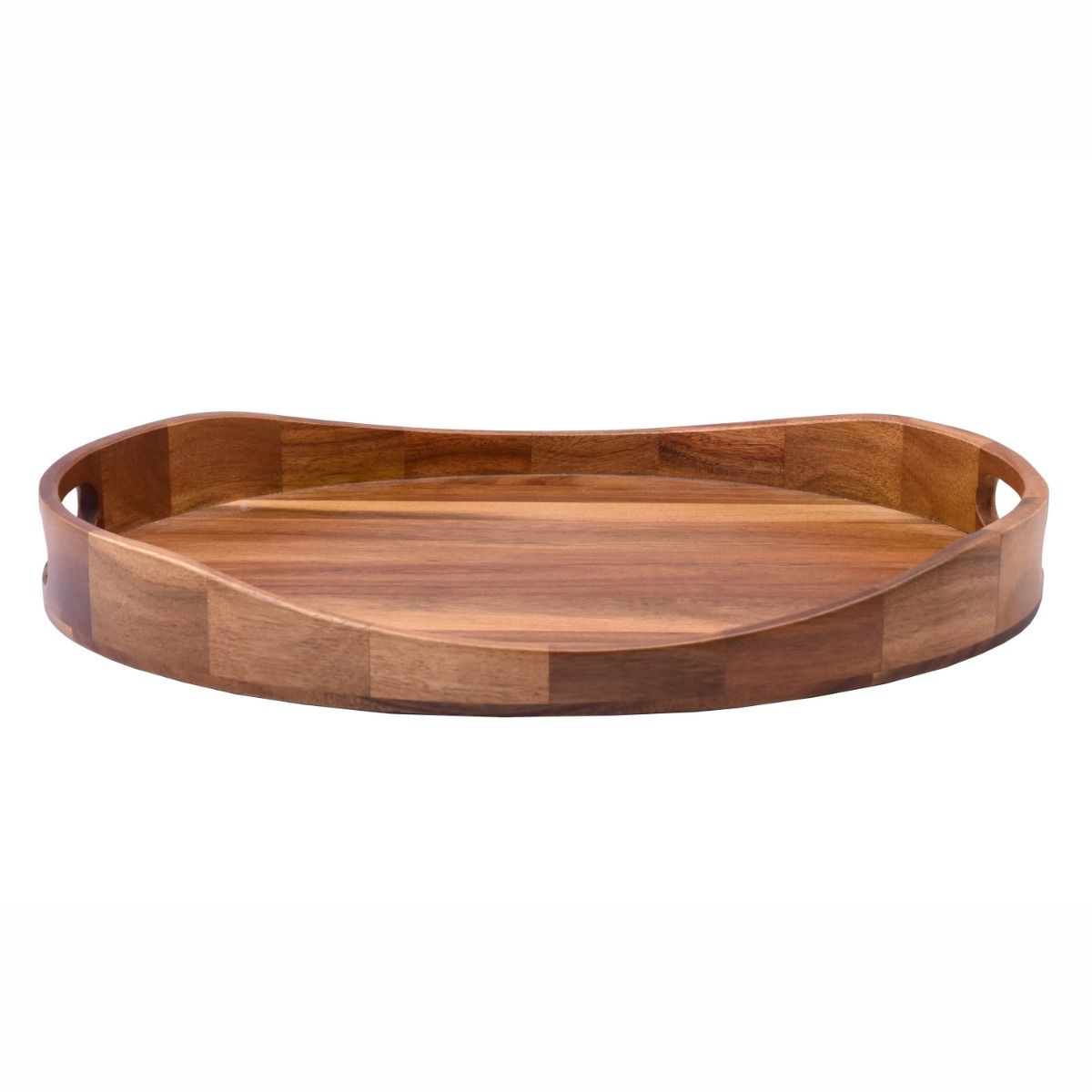 Acacia Dienblad met Handgrepen ovaal | 42,7 × 33 cm 