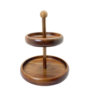 Acacia Etagère 2-laags | Ø25 & Ø30 cm