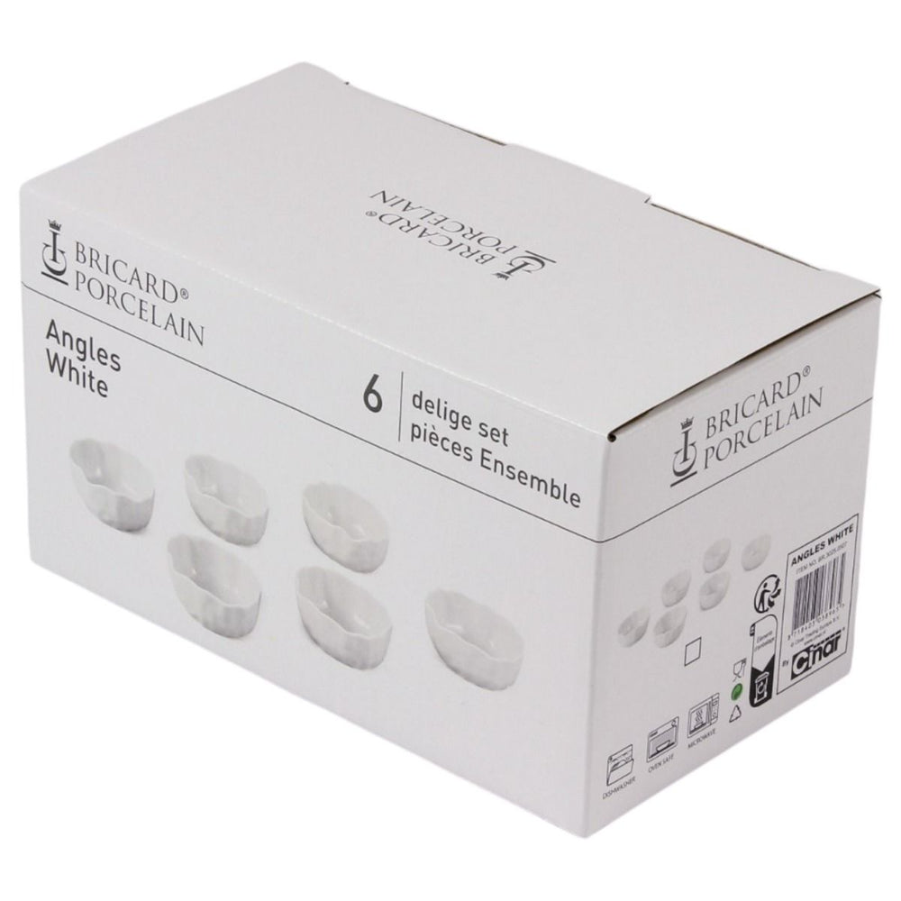 Bricard Angles Dipschaaltjes Set 6-delig | Ø8,7 cm | Wit
