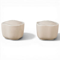 Bricard Bonnes Dinnerset 27-delig – Wit Taupe Porselein met Organische Vormen