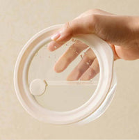 Glazen Vershouddoos met Luchtventiel – Borosilicaatglas BPA-vrij Beige-transparant