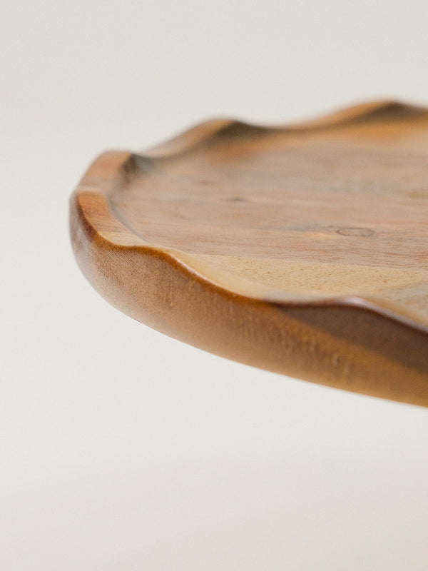 Acacia houten taartplateau wave | 30 cm