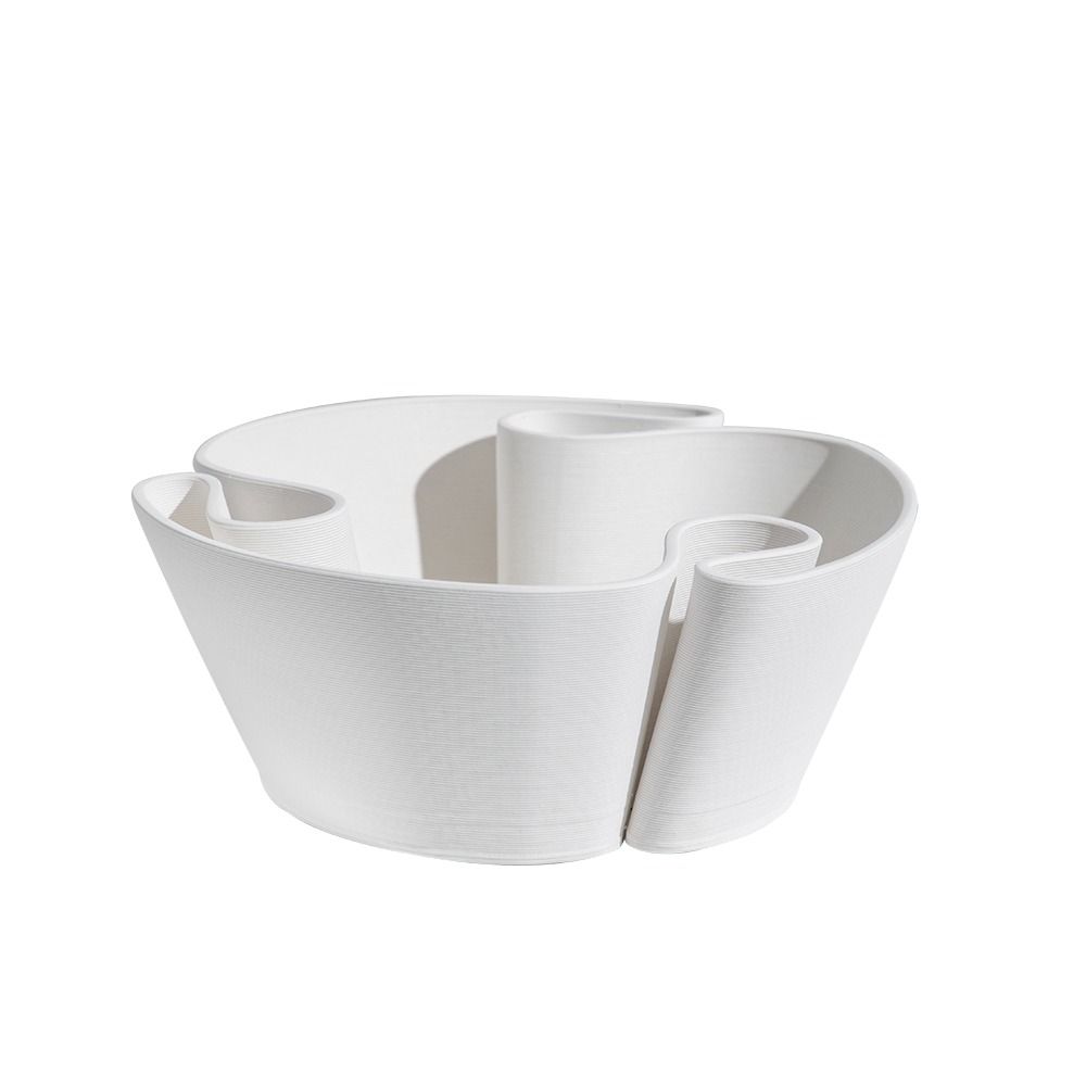 Fugurato Perla Schaal Ø28x11cm | Wit Keramiek