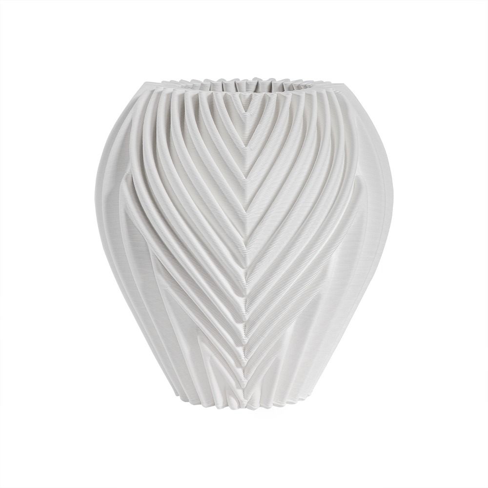 Fugurato Pina Vaas Ø24,5x26,5cm | Wit Keramiek
