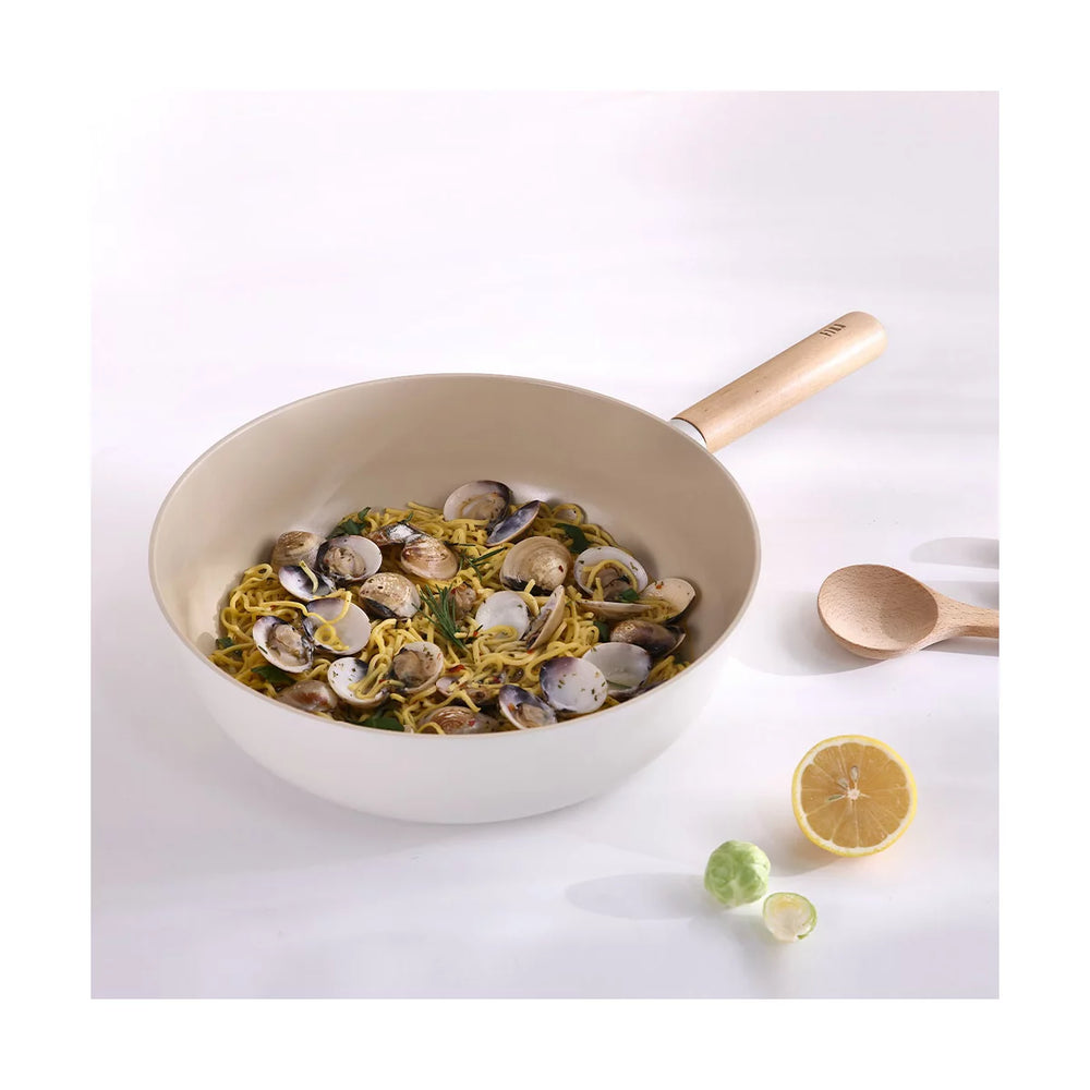 Neoflam FIKA wokpan 30 cm – 6,2 L | Crème