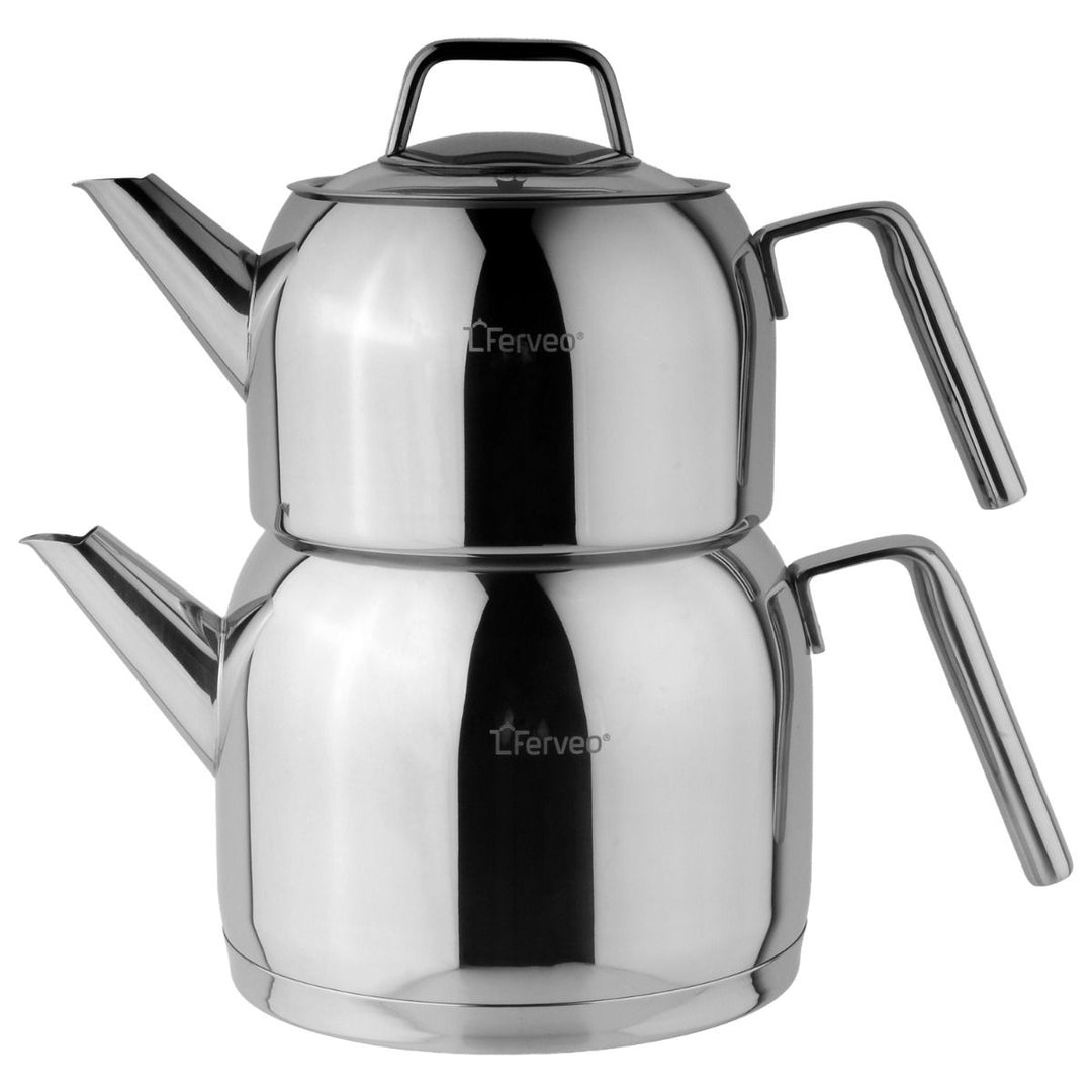 Ferveo Alima rvs Theepotset – Turkse theepot 1,0 + 2,0 L