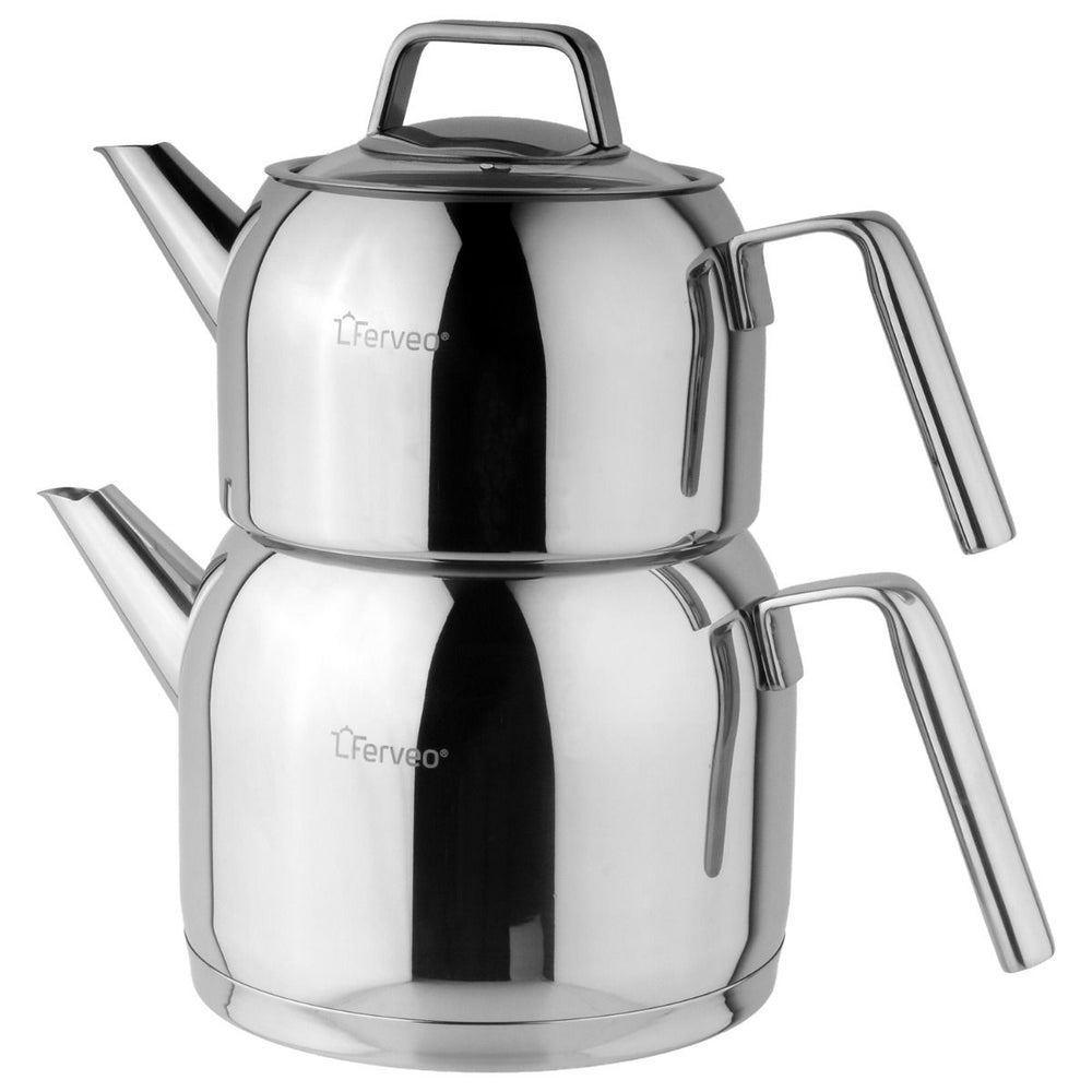 Ferveo Alima rvs Theepotset – Turkse theepot 1,0 + 2,0 L