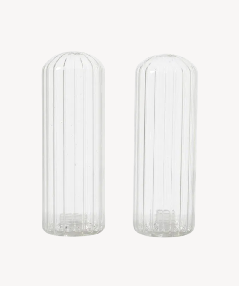 Lines glazen zout en peperstel groot | 2-delig | 13 cm
