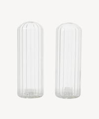 Lines glazen zout en peperstel groot | 2-delig | 13 cm