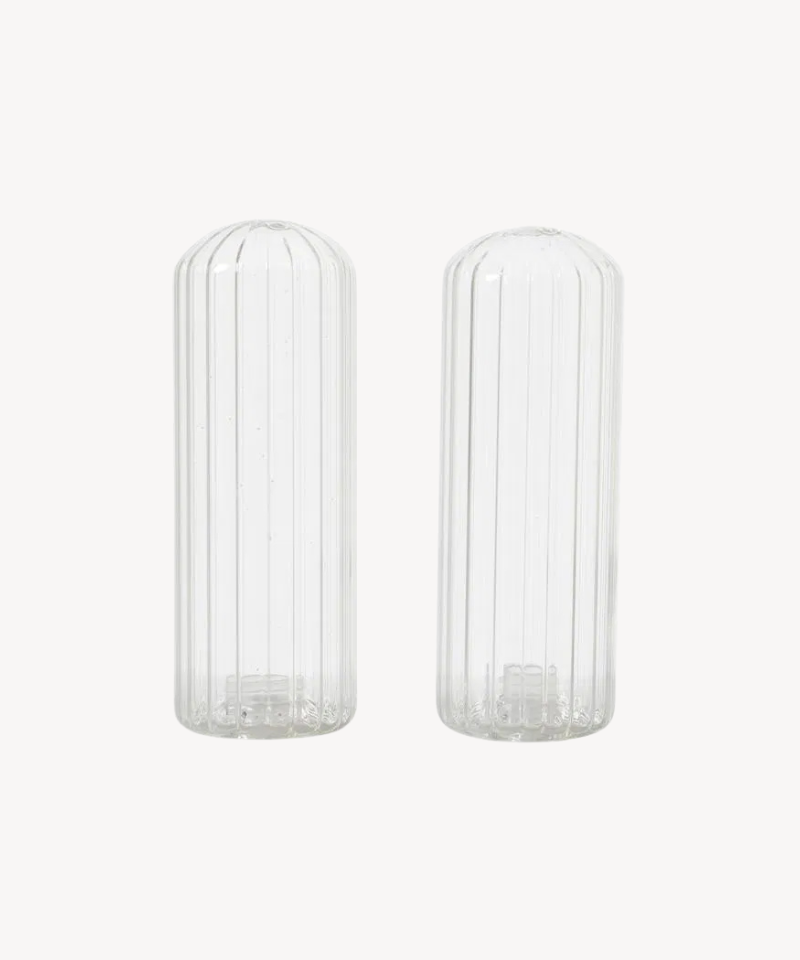 Lines glazen zout en peperstel | 2-delig | 11 cm