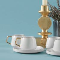 Karaca Saturn Gold 12-delige Koffiekopjes set 90 ml