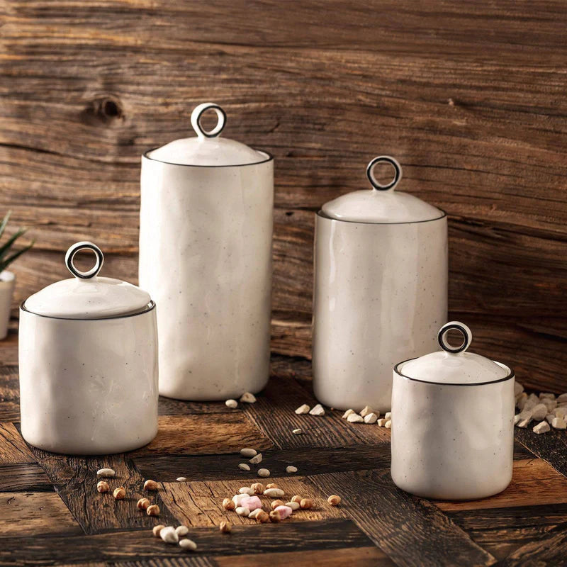 Karaca Lina porseleinen kruidenpotten | set van 4 stuks