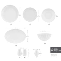 Karaca Umbrella 53-delige serviesset voor 12 personen | Wit