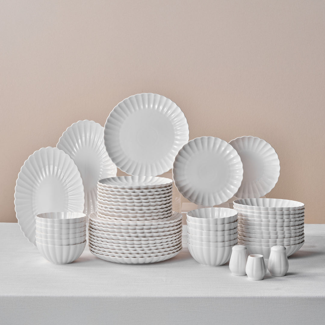 Karaca Umbrella 53-delige serviesset voor 12 personen | Wit