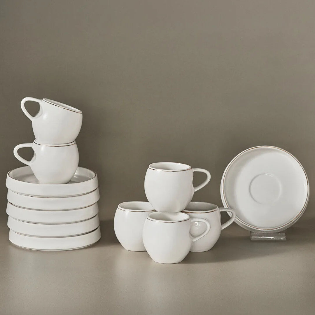 Karaca Sunset 12-delige espressokopjes set voor 6 personen | 100 ml