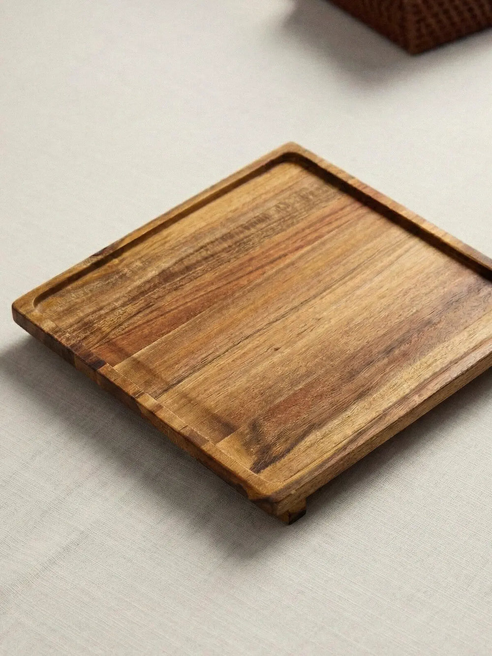 Acacia houten serveerplank op voet