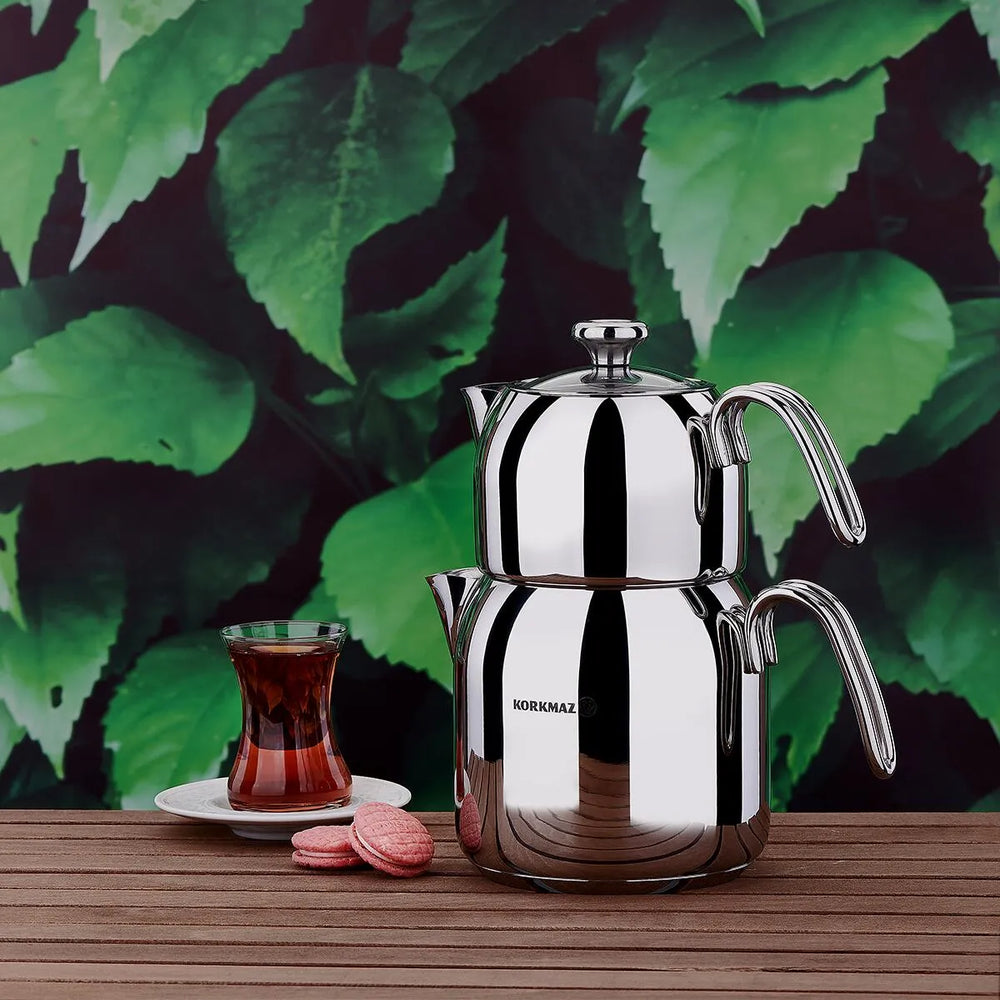 Korkmaz Alia rvs theepot set | 0.9+2.0 liter