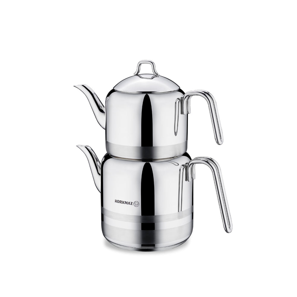 Korkmaz Astra2 RVS Theepotset – Turkse Theepot 1,1 + 2,0 L | Model A112