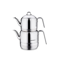 Korkmaz Astra2 RVS Theepotset – Turkse Theepot 1,1 + 2,0 L | Model A112