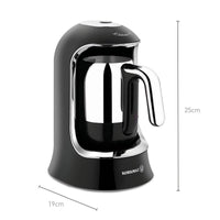 Korkmaz Kahvekolik Turkse koffie apparaat | 400W | zwart/chroom