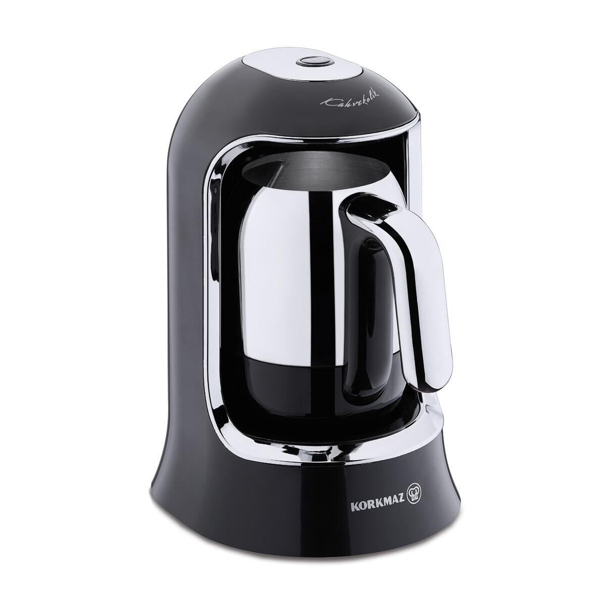 Korkmaz Kahvekolik Turkse koffie apparaat | 400W | zwart/chroom