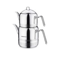 Korkmaz Largo RVS Theepotset – Turkse Theepot 2,3 + 4,2 L | Model A114