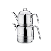 Korkmaz Mega RVS Theepotset – Turkse Theepot 1,1 + 3,0 L | Model A113