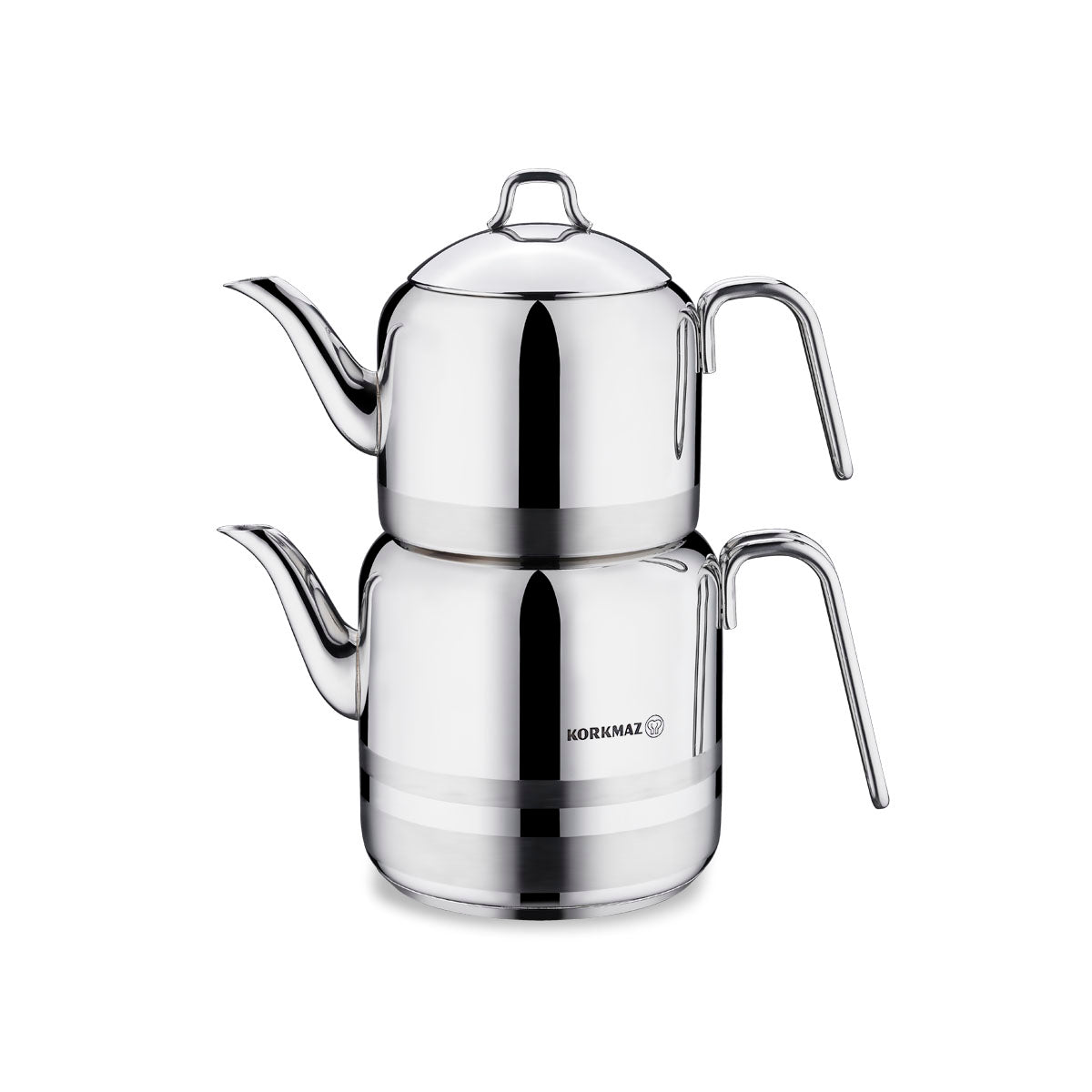 Korkmaz Mega RVS Theepotset – Turkse Theepot 1,1 + 3,0 L | Model A113