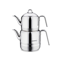 Korkmaz Mega RVS Theepotset – Turkse Theepot 1,1 + 3,0 L | Model A113