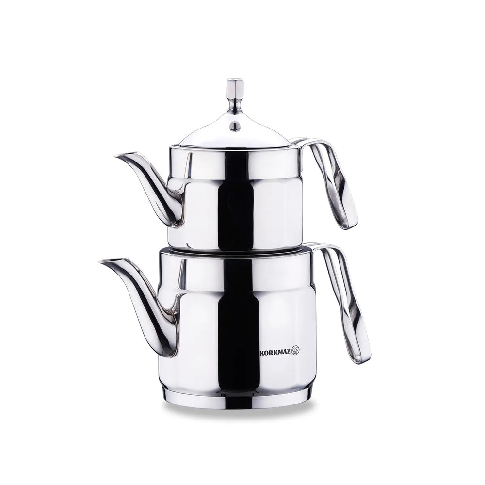 Korkmaz Nostaljia midi rvs theepot | 0,9 + 1,6 L