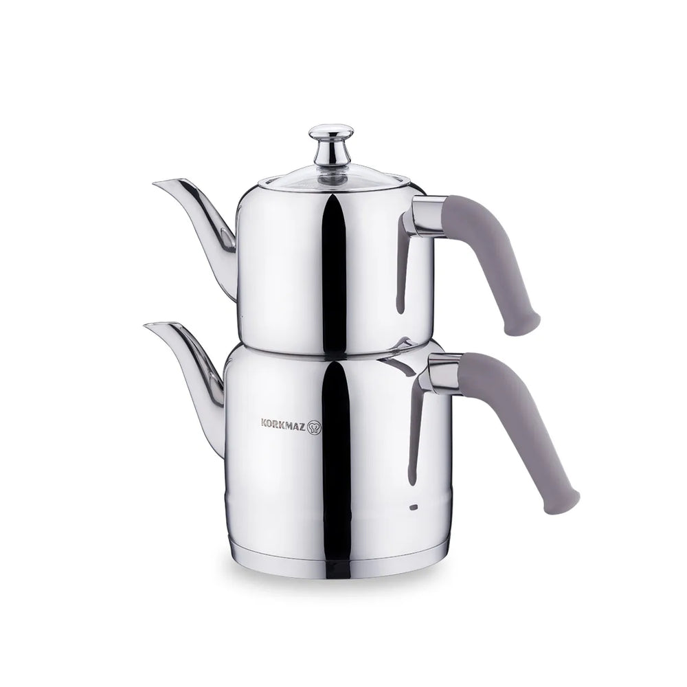 Korkmaz Riva rvs theepot beige | 1.1 + 1.9 liter