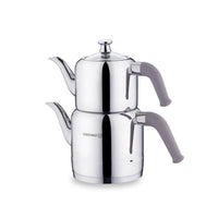 Korkmaz Riva rvs theepot beige | 1.1 + 1.9 liter