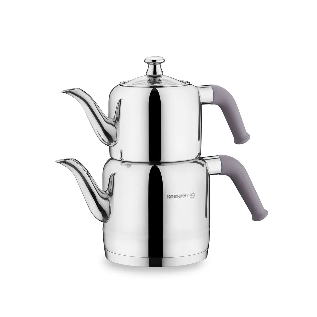 Korkmaz Riva rvs theepot beige | 1.1 + 1.9 liter