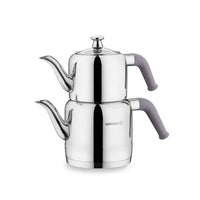 Korkmaz Riva rvs theepot beige | 1.1 + 1.9 liter