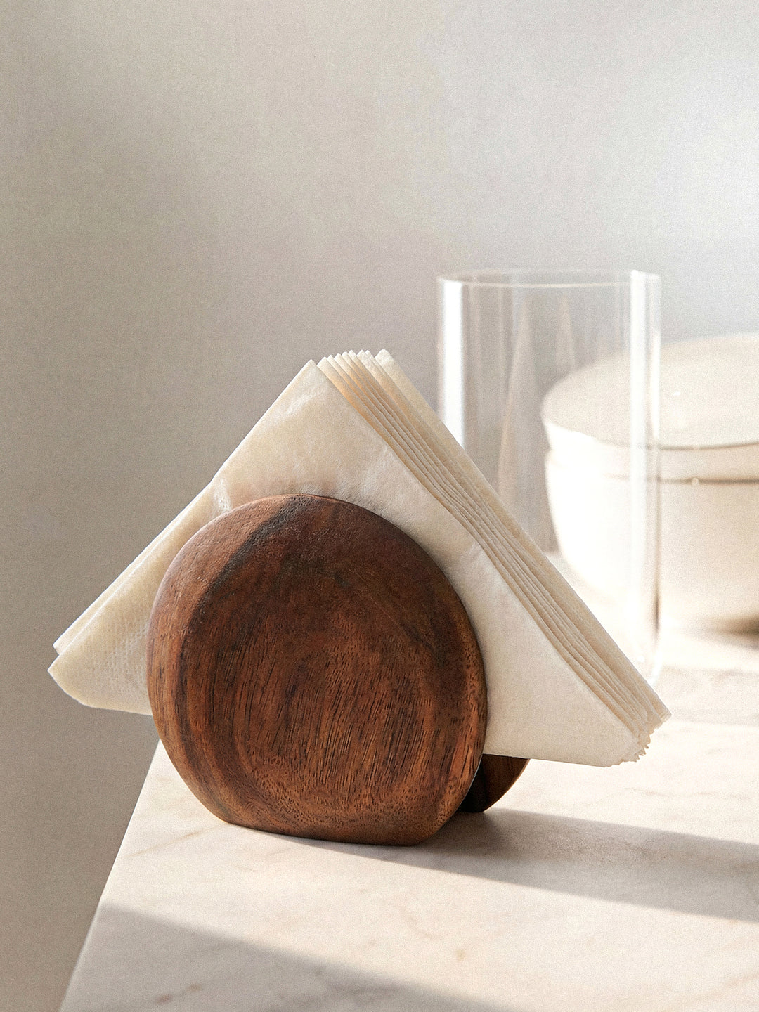 Nara acacia houten servethouder