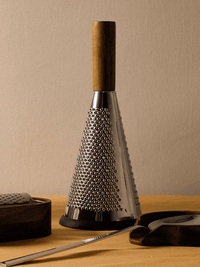 Gourmet rasp met acaciahouten handgreep rvs