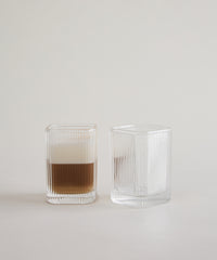 Ripple Kare Drinkglas 200 ml | Set van 6 | Geribbeld Glas