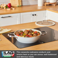 Karaca Swiss Crystal Almond Cream Lage Pan 26cm